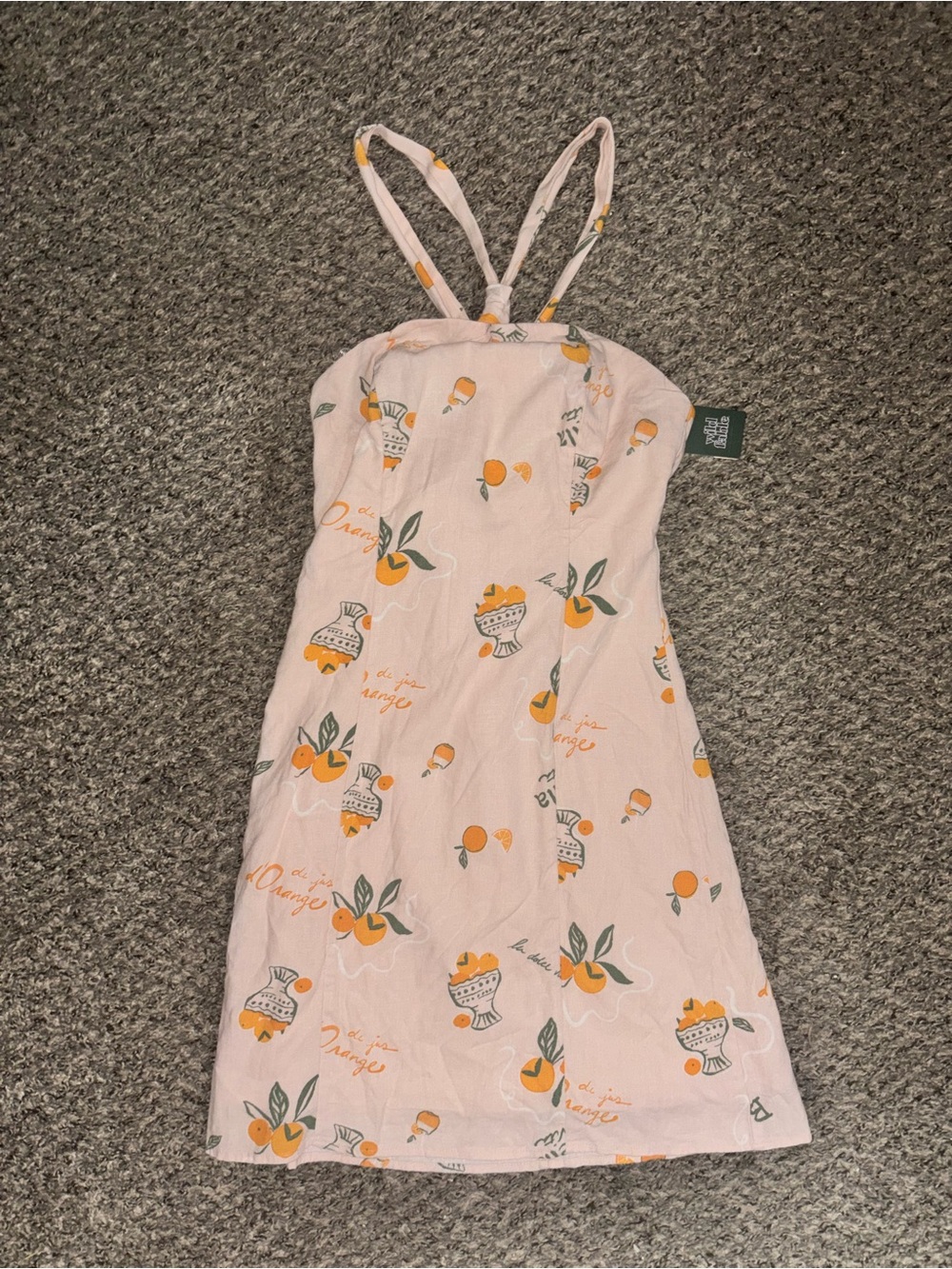 Wild Fable NWT Pink Orange Print Halter Mini Dress XXS